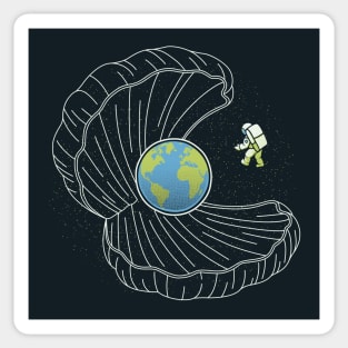 Oyster Pearl Earth Astronaut by Tobe Fonseca Sticker